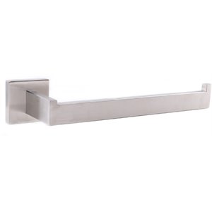 Lexora Home Bagno Lucido Stainless Steel Towel Holder in Satin Nickel