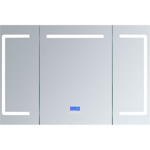 Lexora Home Lesina 48&quot x 32&quot LED Medicine Cabinet with Defogger