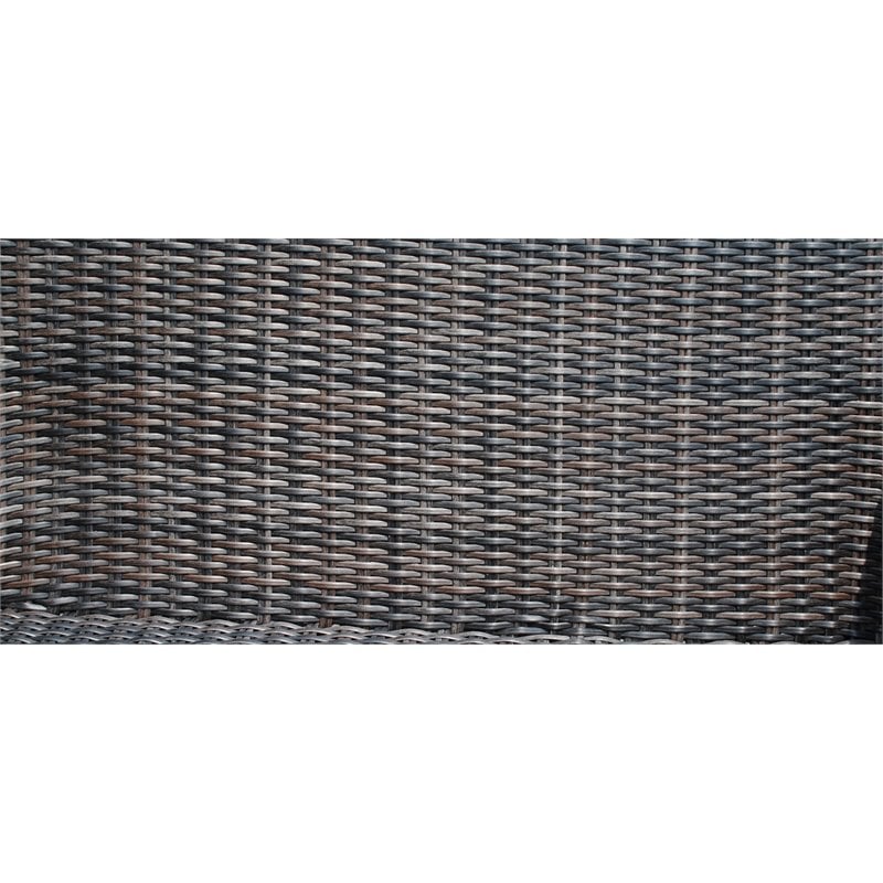 Acapulco Aluminum Frame Coffee Table in Two-Tone Gray