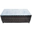 Acapulco Aluminum Frame Coffee Table in Two-Tone Gray