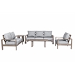 Aruba Aluminum Frame Deep Seating Sofa Set in Handpainted Taupe