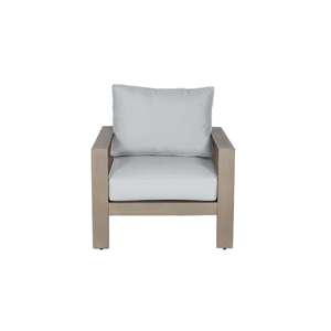 Aruba Aluminum Frame Club Chair with Cushion in Handpainted Taupe