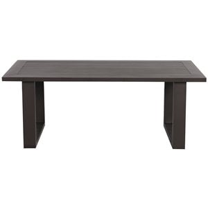 Atlantis Aluminum Frame Coffee Table in Brown
