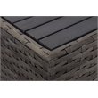 Bali Silver/Gray Two-Tone Wicker / Rattan Coffee Table
