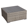 Bali Silver/Gray Two-Tone Wicker / Rattan Coffee Table