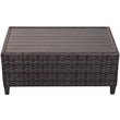 Barbados Two-Tone Dark Gray/Light Gray Wicker Coffee Table
