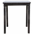 Bora Bora Two-Tone Dark Gray/Light Gray Wicker Rattan Bar Table