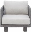 Cancun Aluminum Deep Seating Set with Dark Gray Rope in Silver Cushion