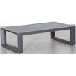 Paris Aluminum Frame Coffee Table in Gray