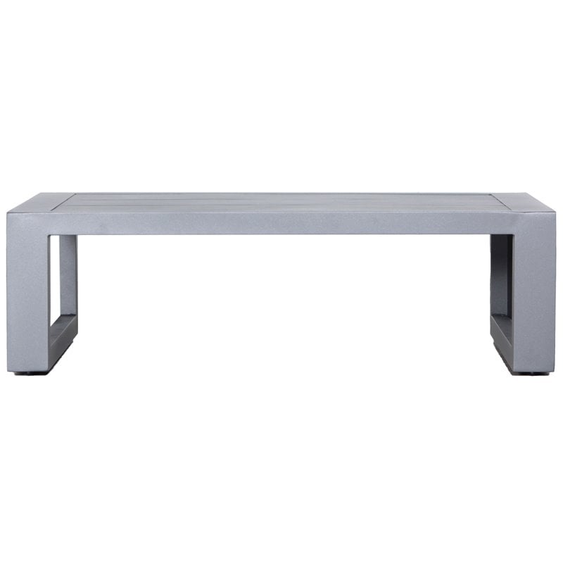Paris Aluminum Frame Coffee Table in Gray