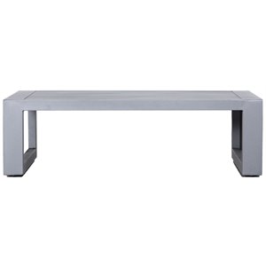 Paris Aluminum Frame Coffee Table in Gray