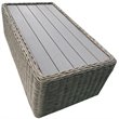 Tulum Two-Tone Dark Beige Aluminum Frame Coffee Table