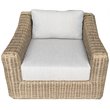 Tulum Two-Tone Dark Beige Aluminum Frame Deep Seating Set in Silver Cushions