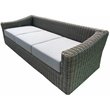 Tulum Two-Tone Dark Beige Aluminum Frame Sofa in Silver Cushions