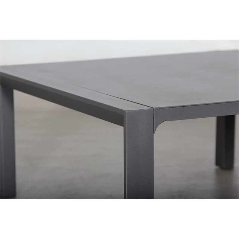 Cabo Aluminum Frame Coffee Table in Gray