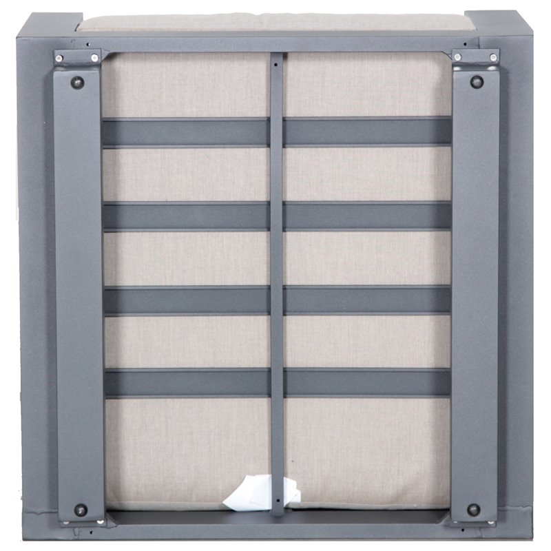 Paris 4-PC Sofa Set Gray Aluminum Frame in Taupe Cushion