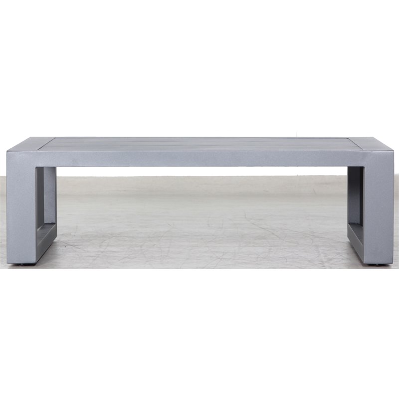 Paris 4-PC Sofa Set Gray Aluminum Frame in Taupe Cushion