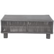Cancun Aluminum Sofa Set with Dark Gray Rope in Silver Cushion