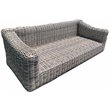 Hawaii Three-Tone Wicker Gray/Off White/Beige Sofa Set in Silver Gray Cushion