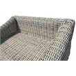 Hawaii Three-Tone Wicker Gray/Off White/Beige Sofa Set in Silver Gray Cushion