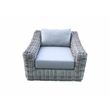 Hawaii Three-Tone Wicker Gray/Off White/Beige Sofa Set in Silver Gray Cushion