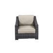 Bora Bora Two-Tone Wicker Rattan Club Chair in Light Beige Cushion