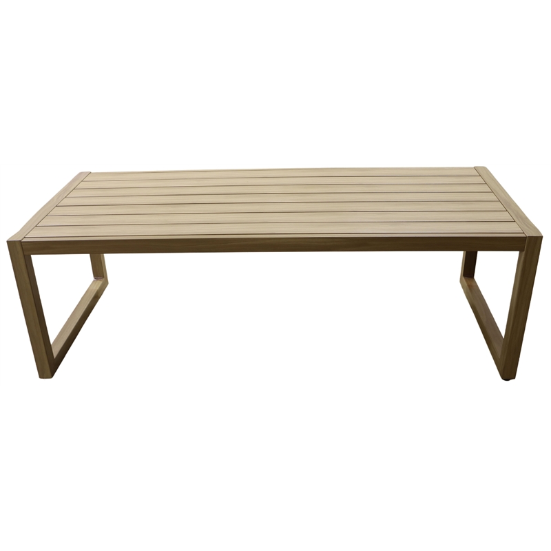 Teva Patio Furniture Napa PE Wicker Coffee Table in Brown