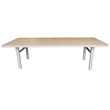 Teva Furniture Hawaii Gray Aluminum Frame Dining Table with Tan Top