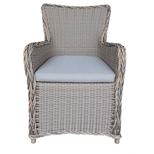 Teva Furniture Hawaii PE Wicker Gray/Off White/Beige Set Of 2 Dining Chairs
