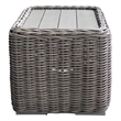 Tulum Two-Tone Dark Beige Aluminum Frame End Table