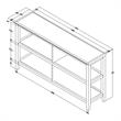 New Ridge Home Goods 2-tier Low Traditional Wooden Bookcase in White