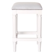 Manchester 27in.H Square Counter Stool- Alabaster White