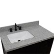 Plantation Solid Wood Single Vanity with Left Rectangle Sink in Brown/Gray