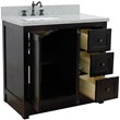 Plantation Solid Wood Single Vanity with Left Rectangle Sink in Brown/Gray