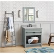 Plantation Single Rectangle Sink Solid Wood Vanity in Gray Ash