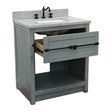 Plantation Single Rectangle Sink Solid Wood Vanity in Gray Ash