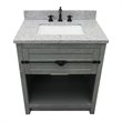 Plantation Single Rectangle Sink Solid Wood Vanity in Gray Ash