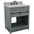 Plantation Single Rectangle Sink Solid Wood Vanity in Gray Ash