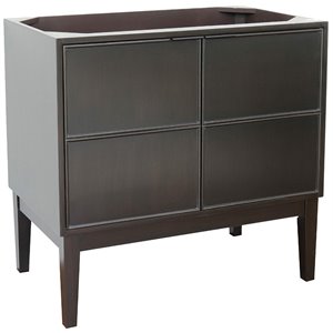 Scandi 36&quot Single Solid Wood Vanity in Cappuccino (Cabinet Only)