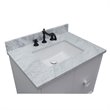 Stora Single Wall Mount Rectangle Sink Solid Wood Vanity in White