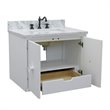 Stora Single Wall Mount Rectangle Sink Solid Wood Vanity in White
