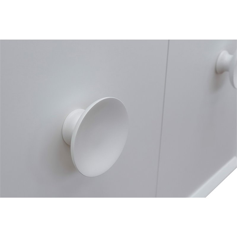 Stora Single Wall Mount Rectangle Sink Solid Wood Vanity in White