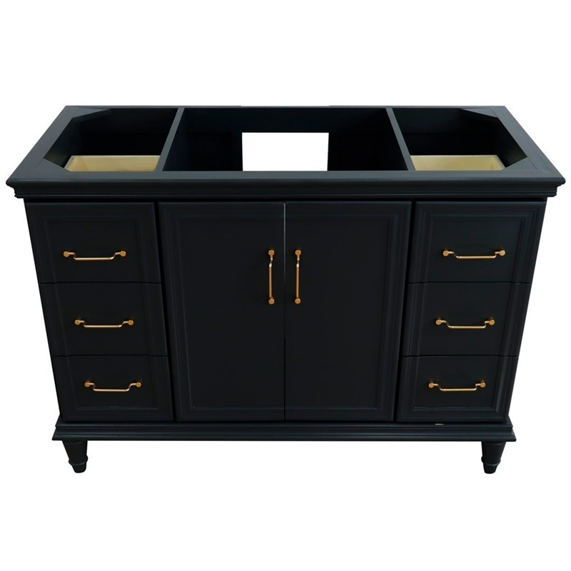 48 in. Single Wooden Vanity  Dark Gray Cabinet Only