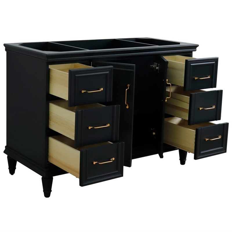 48 in. Single Wooden Vanity  Dark Gray Cabinet Only