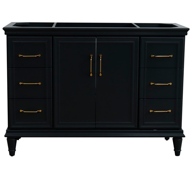48 in. Single Wooden Vanity  Dark Gray Cabinet Only