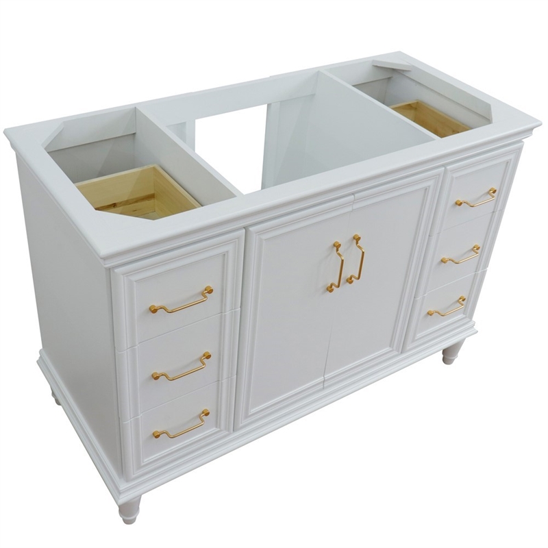 48 in. Single Wooden Vanity  White Finish Cabinet Only