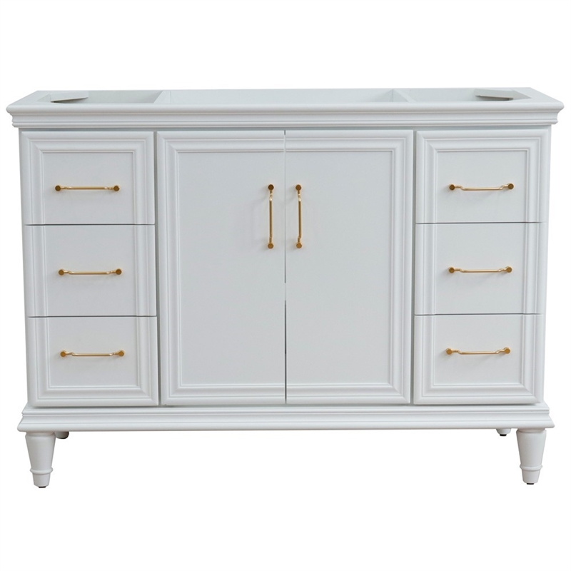 48 in. Single Wooden Vanity  White Finish Cabinet Only