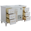 48 in. Single Wooden Vanity  White Finish Cabinet Only