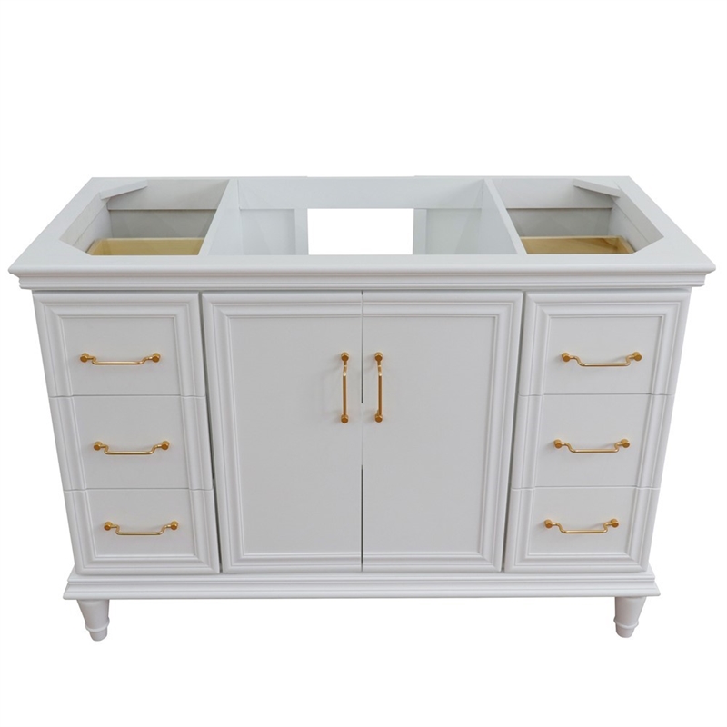48 in. Single Wooden Vanity  White Finish Cabinet Only