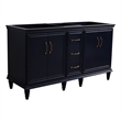 60 in. Double Wooden Vanity Blue  Cabinet Only